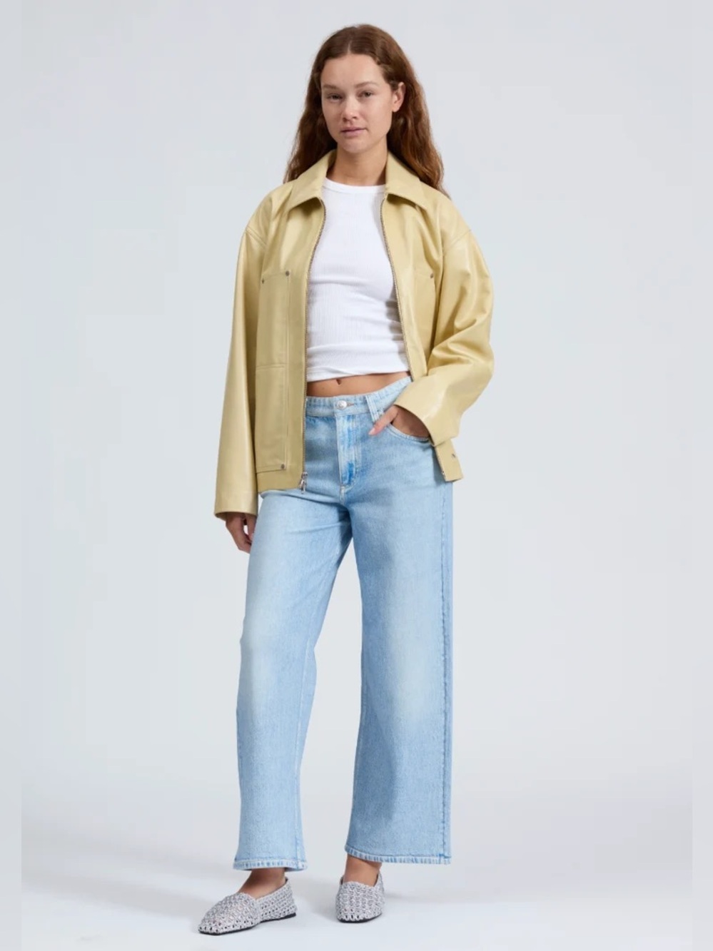 NEW Rag & bone rb Miramar Pocket Terry Trousers In Light Blue Size 26
